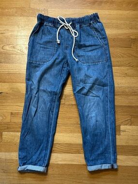 Jcrew Denim Drawstring Pants